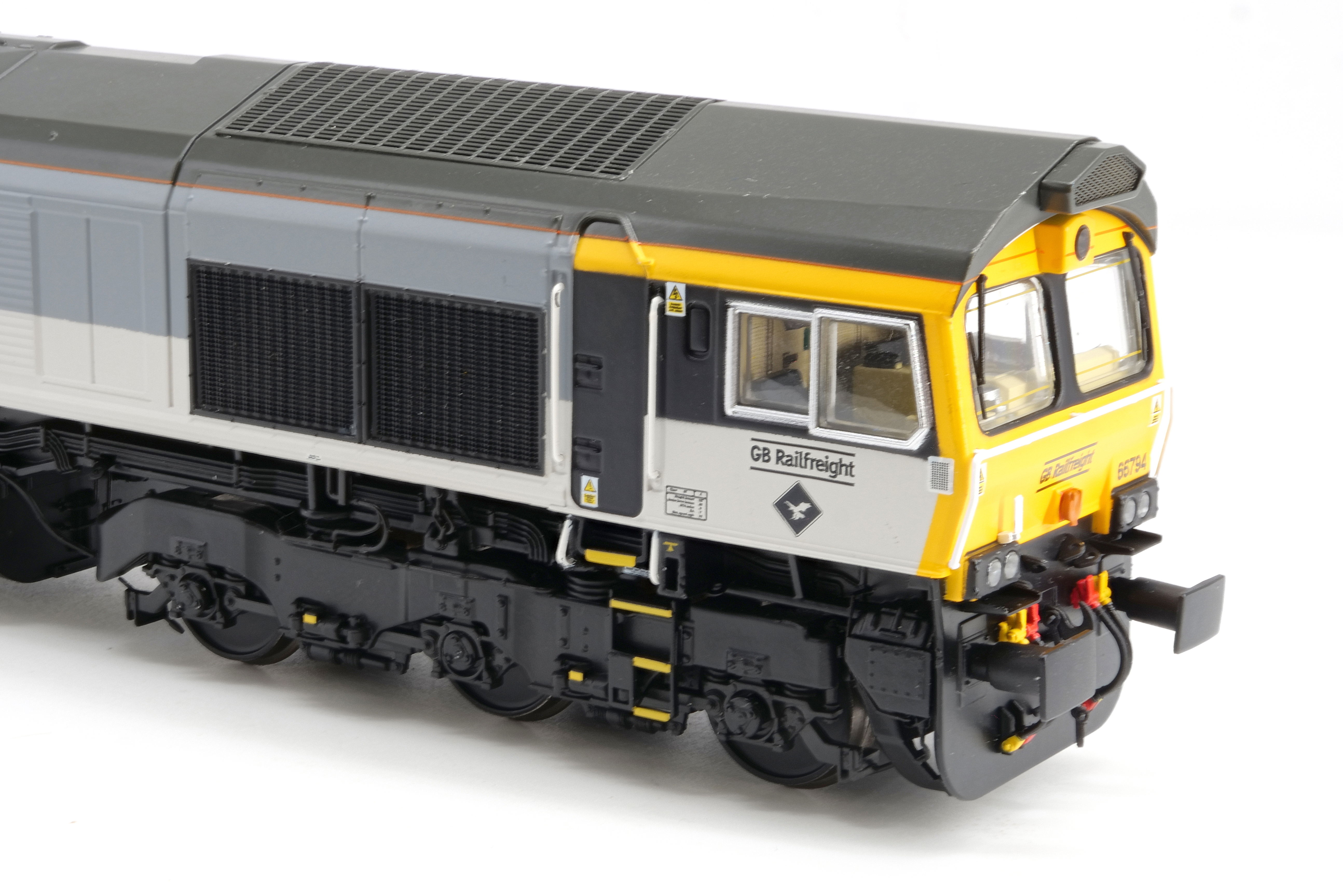 Class 66 66794 Steve Hannam in GB Railfreight Petroleum sector triple grey for OO gauge.