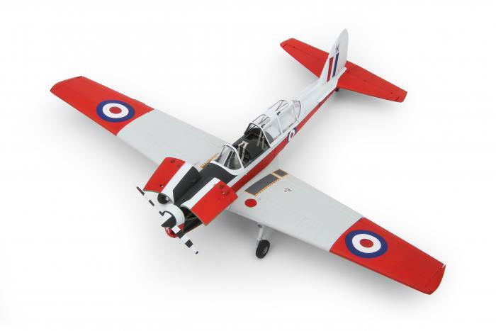 AMW126 Airfix Chipmunk T.10 model view from above with white background