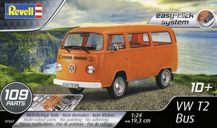 Revell 1/24 easy-click VW T2 Bus model kit review