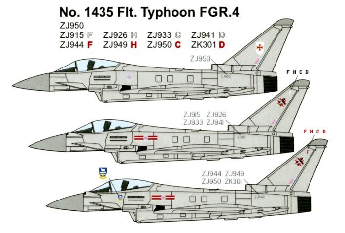 FALKLANDS RAF TYPHOON DECALS FROM MARK I