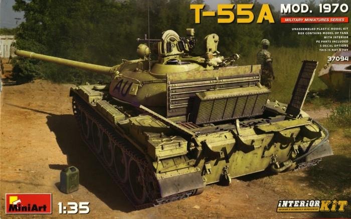 DETAIL-PACKED T-55 VARIANT BY MINIART