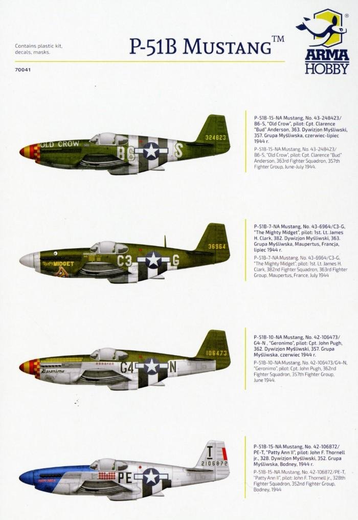 NEW SCHEMES WITH ARMA P-51B REISSUE