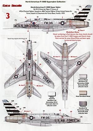 EURO DECALS’ THIRD LARGE-SCALE F-100D SHEET 