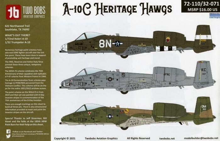 COMMEMORATIVE A-10s FROM TWO BOBS