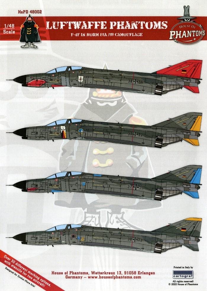 THIRTY-PLUS F-4F SCHEMES BY HOUSE OF PHANTOMS 