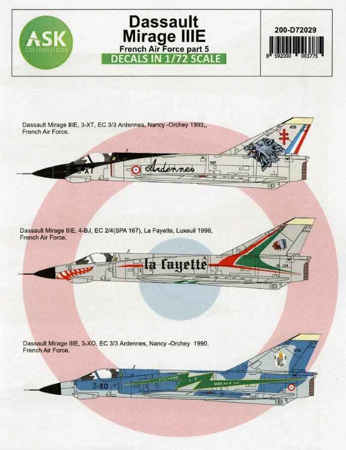 MIRAGE III MARKINGS FROM ASK DISTRIBUTION