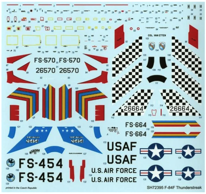 Special Hobby F-84F exclusive bundle with glazing and wheel painting masks.