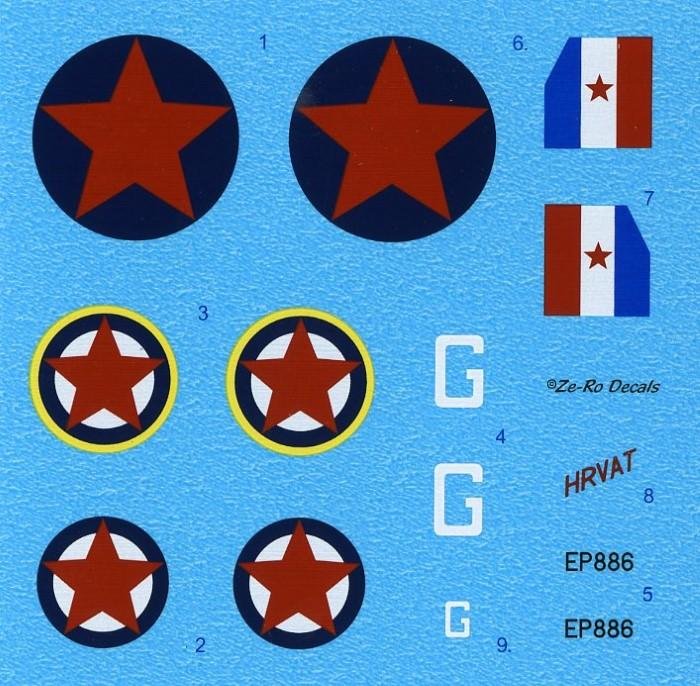  SPITFIRE, MiG-21 AND Bf 109 MARKINGS FROM ZE-RO DECALS