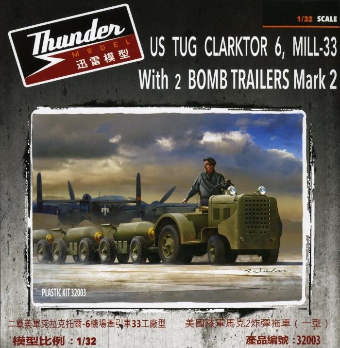 THUNDER MODEL’S NEW CLARKTOR 6 AIRFIELD TRACTOR WITH BOMB TRAILERS