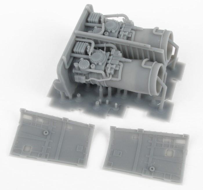 ‘TONKA’ RESIN: SCALE MODEL PARTS’ TORNADO COCKPIT AND ENGINES