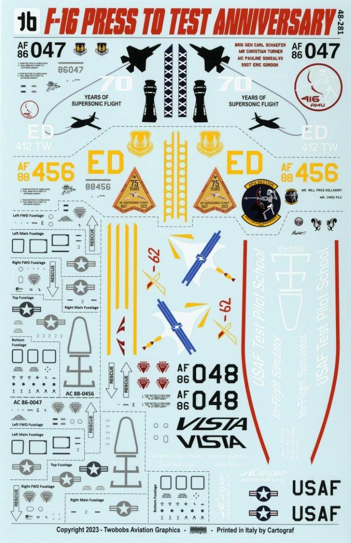 NEW ‘F-16 PRESS TO TEST ANNIVERSARY’ DECALS FROM TWO BOBS