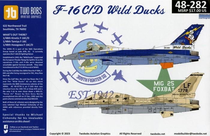 NEW 1/48 F-16 SPECIAL LIVERIES FROM TWO BOBS