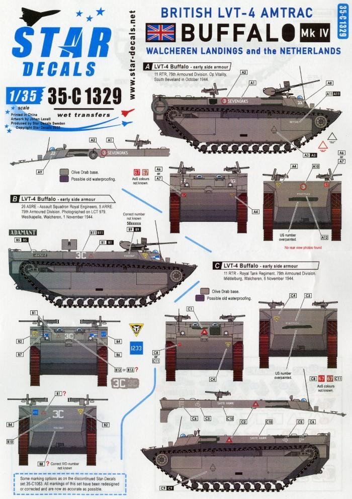 LVT A Bison Decals 1/35 US Amtracs in the Pacific -1 35202 
