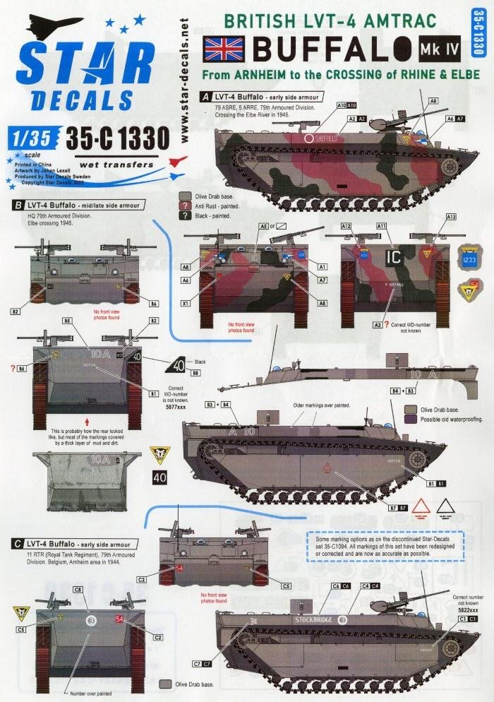 Bison Decals 1/35 LVT-2 and LVT -2 on Iwo Jima 35185 A 