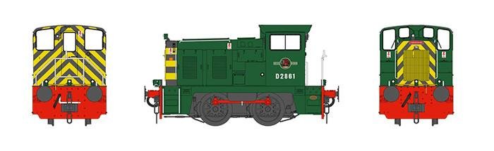 Heljan Class 02 artwork for D2861 in BR green.