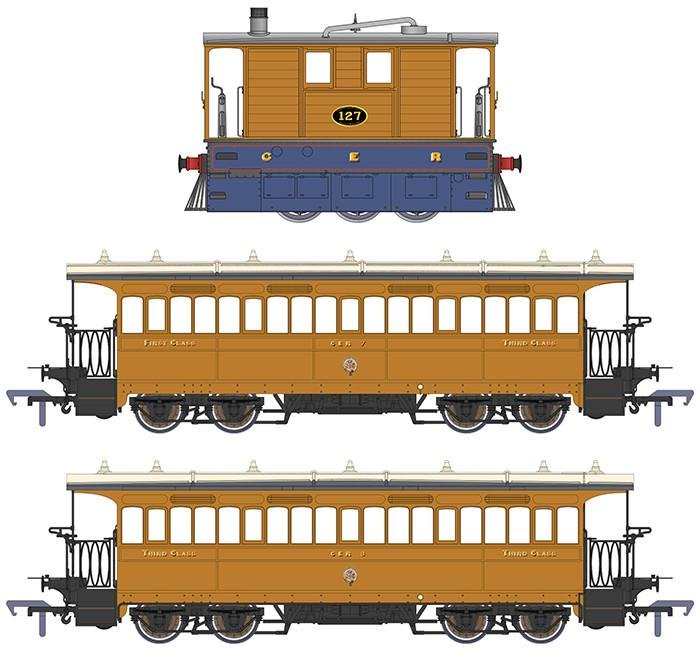 Pre-production artwork for the Rapido's pre-1919 Wisbech & Upwell Tramway train pack for 'OO' gauge.