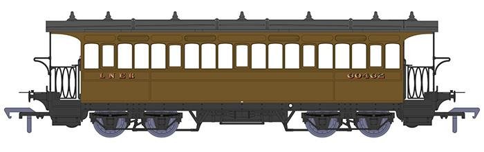 Artwork for the Third Class coach 60462 in LNER livery.