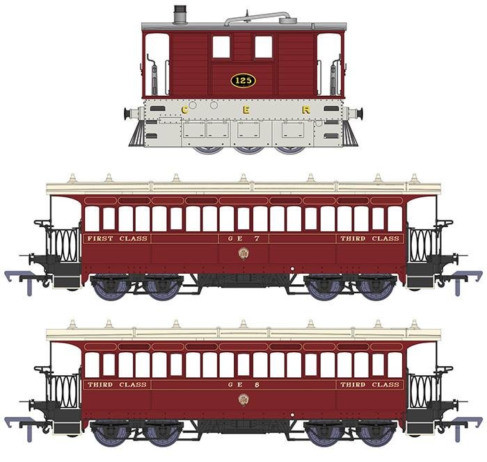 Pre-production artwork for the Rapido's post-1919 Wisbech & Upwell Tramway train pack for 'OO' gauge.