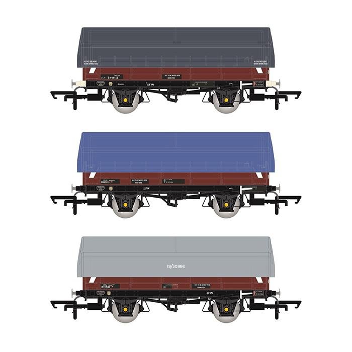 Accurascale Coil A Pack E featuring three SFW steel wagons with TOPS lettering.