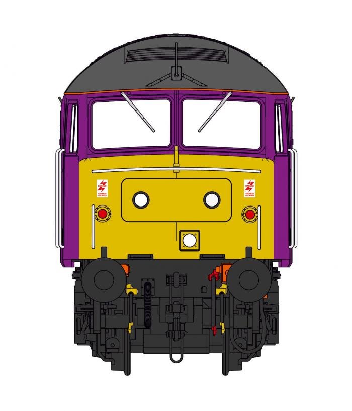 No. 1 end artwork for 47817 in Porterbrook purple and white.