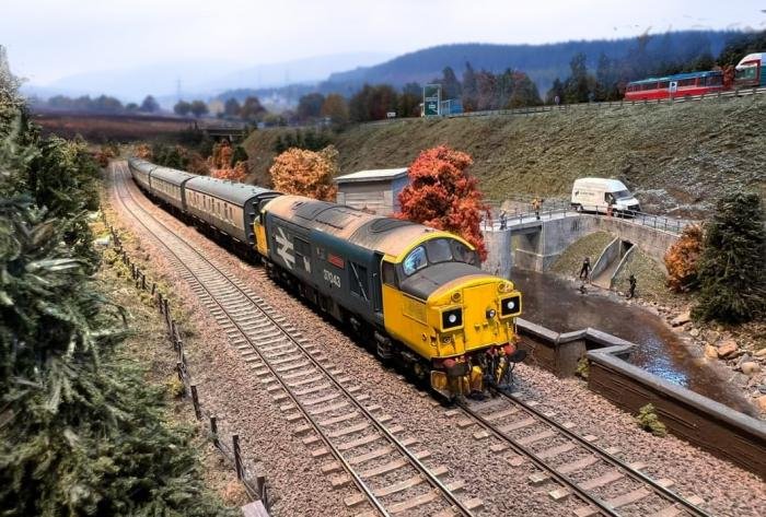 Blair Atholl towards Drumochter is making its first exhibition appearance outside of Scotland and will feature four-sided viewing at Model World LIVE.