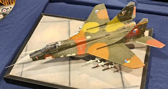 Above: In Czech service, the MiG-29 Fulcrum wore several schemes, with this four-tone camouflage being one of the most colourful. IPMS Cleveland modeler Patrick Adams used the Hobby 2000 boxing of Academy’s 1/48 kit to reproduce Black 5918 as it appeared on August 20, 1993 - the type’s last flight in Czech service.