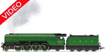 Hornby’s innovative steam generator system to be fitted to three ‘OO’ gauge releases this year, including LNER ‘P2’ 2-8-2 2007 Prince of Wales with video text in corner of screen
