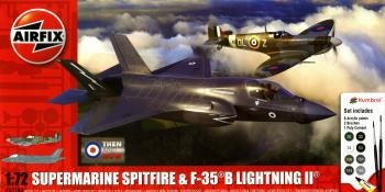 AIRFIX’S ‘THEN AND NOW’ SPITFIRE/F-35B COMBO STARTER SET