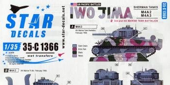 IWO JIMA SHERMAN AND AMTRAC MARKINGS BY STAR DECALS