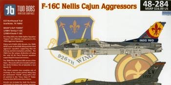 TWO BOBS’ NEW 1/48 F-16C CAJUN AGGRESSOR DECALS 
