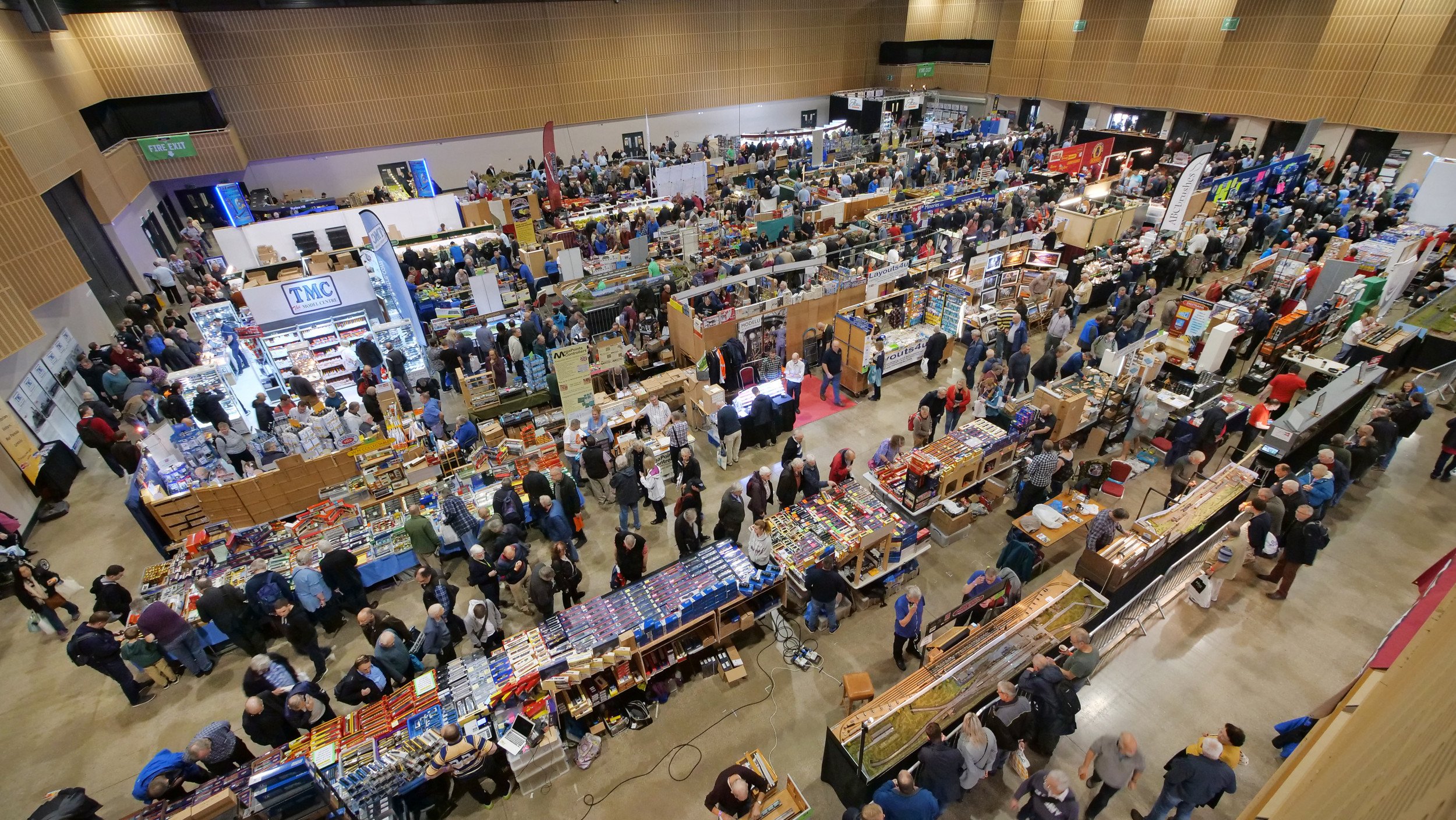 The main event hall will play host to the largest portable 'OO' gauge layout in 2023 - Pete Waterman's combination of Making Tracks 1, 2 and 3 as a single 152ft long model of the West Coast Main Line.