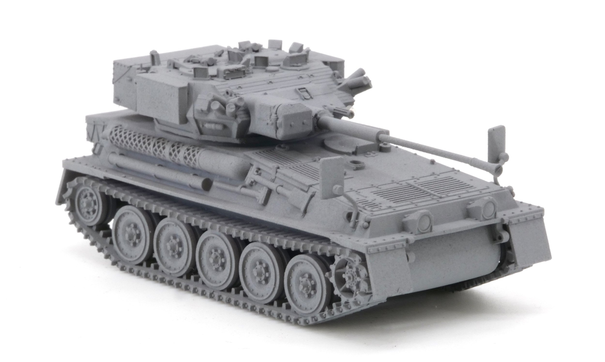 The FV107 Scimitar has a three piece barrel including a 3D printed suppressor. The main barrel is brass rod which is pre-cut to length in the kit.