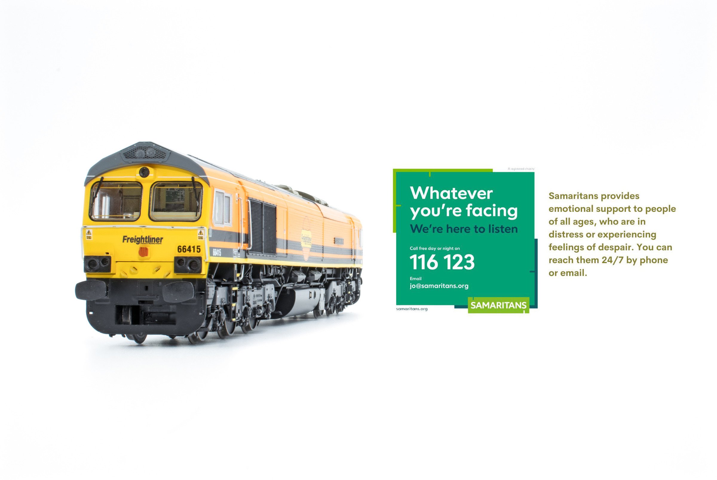 This exclusive model aims to raise money for the Samaritans charity.