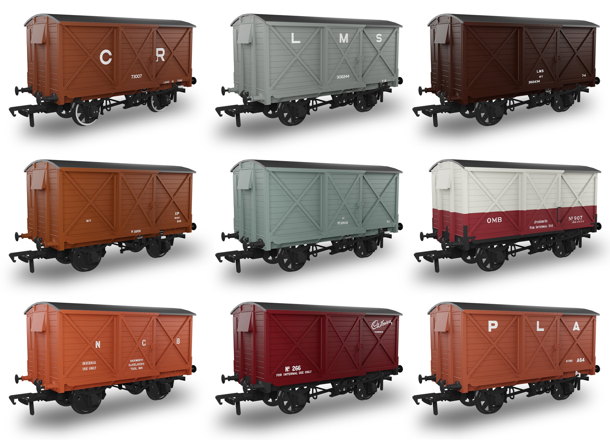 Several liveries are planned for the Dai 67 wagons in 'OO' gauge.